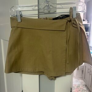 Tan Women's Wrap Skort